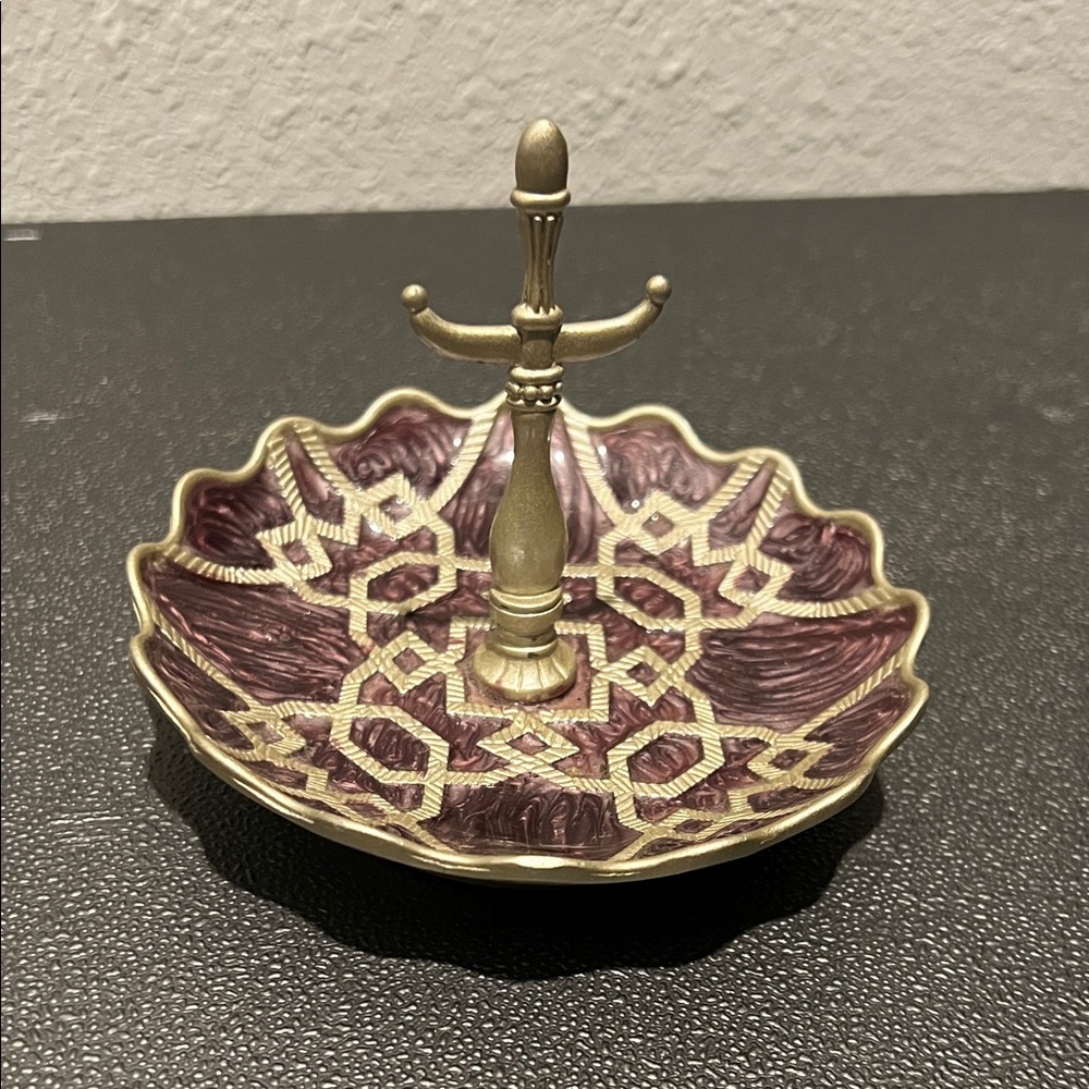 Purple and Gold Jewelry Holder